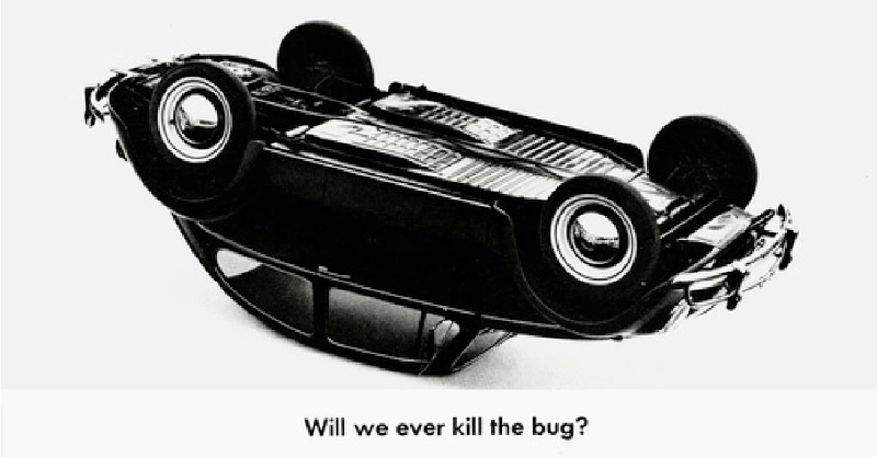 VW Beetle print ad: Will we ever kill the bug?